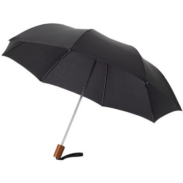 Hopfällbart paraply - Oho - 20"-Svart färg Musta 