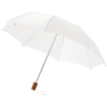 Hopfällbart paraply - Oho - 20"-Vit färg Valkoinen 