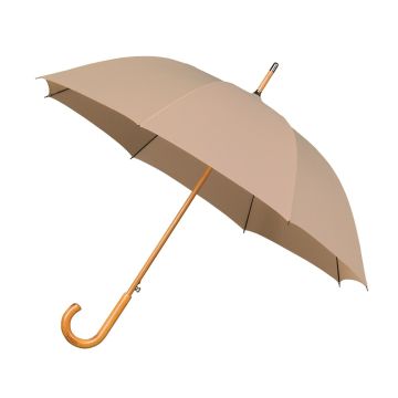 Paraply -Falcone® - Trähandtag-Beige färg Beige 