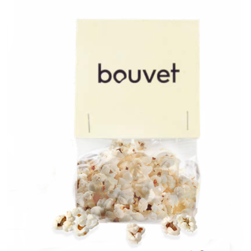 Sellofaanipussi etiketillä - Popcorn 20 g  