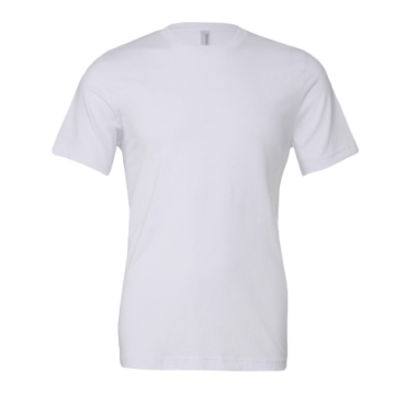 Jersey Short Sleeve Tee Unisex -White färg Valkoinen 